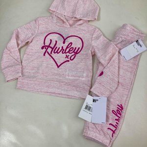 Hurley heart lovers long sleeve hoodie pants set 2301